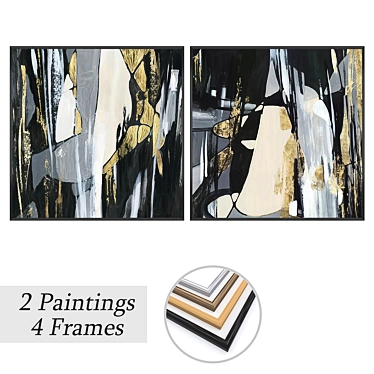 Artwork Set with Frame Options 3D model image 1 