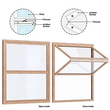 Versatile Operable Awning Window 3D model image 1 