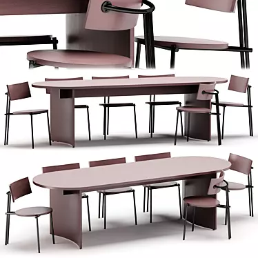 LOBE Dining Set - Tamo 3D model image 1 