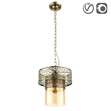 Emir Pendant Light Bronze Champagne 3D model image 1 