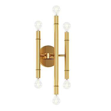 Elegant 6-Light Wall Sconce 3D model image 1 