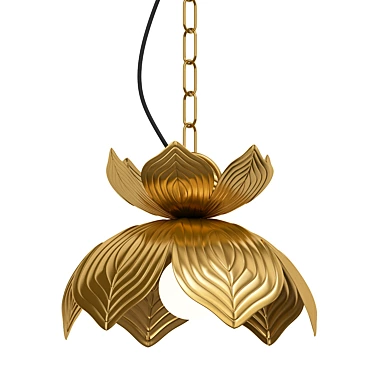 Lotus Chandelier in Gold 3D model image 1 