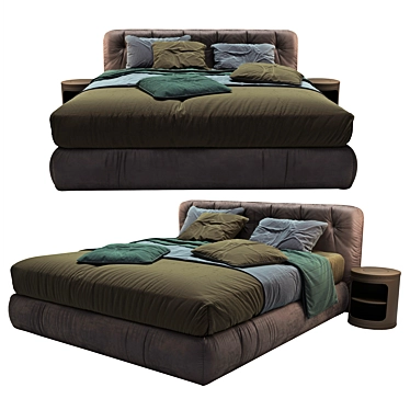 VITTORIA Bed: Modern Stylish Design 3D model image 1 