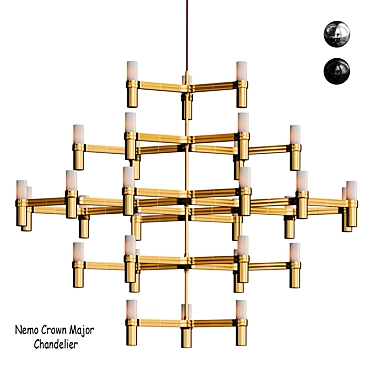 Elegant Nemo Chandelier Masterpiece 3D model image 1 