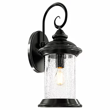 Textured Black Outdoor Wall Lantern