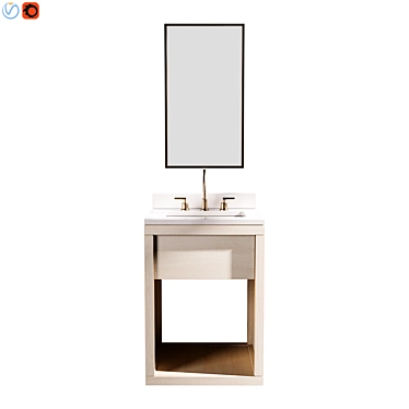 Cayman Single Sink Vanity Set 3D model image 1 