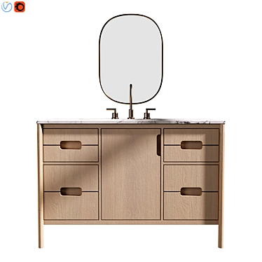 Manzanita 48" Single Vanity Set 3D model image 1 