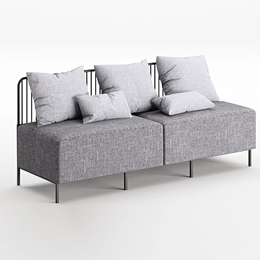 Modern Modular Combo Sofa Upgrade 3D model image 1 