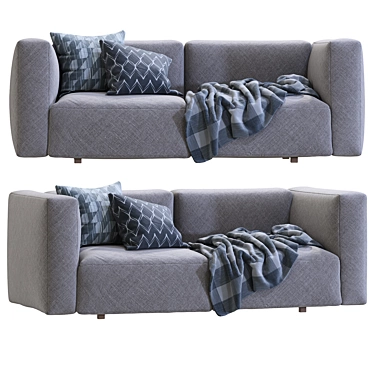 Contemporary Match Sofa Set 3D model image 1 