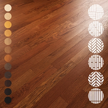 Oak Parquet Flooring Collection 3D model image 1 