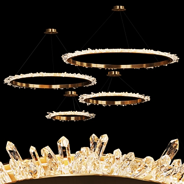 Elegant Deodora Chandelier Collection 3D model image 1 