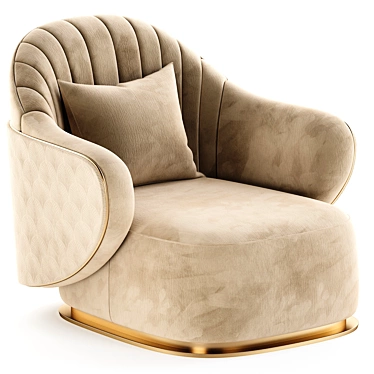 Elegant Modern Adele Armchair 3D model image 1 