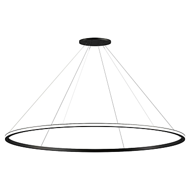 Contemporary Circular Pendant Light 3D model image 1 