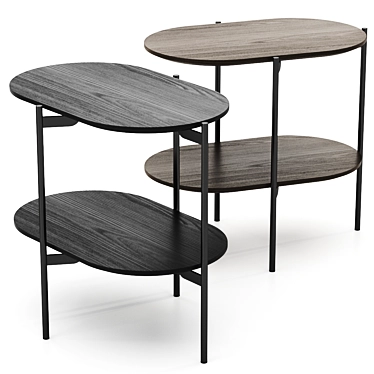 Contemporary Loto Side Table, 600mm 3D model image 1 