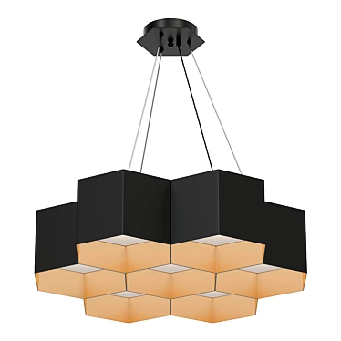 Illuminating Honeycomb Chandelier 3D model image 1 