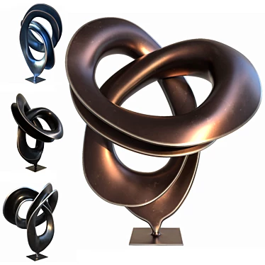 Political Spin Bronze Sculpture 3D model image 1 