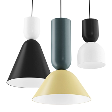 Zoe Duo LED Pendant Light 3D model image 1 