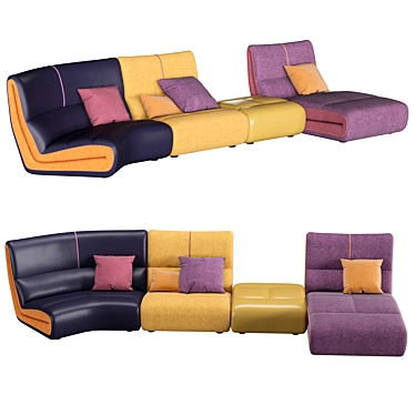 Modern Modular Pongo Sofa Set 3D model image 1 