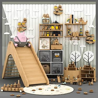 Multifunctional Toy and Furniture Set 3D model image 1 