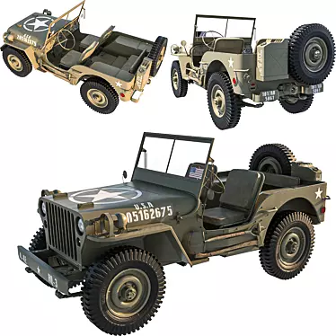  Jeep Willys MP 1942 Model 3D model image 1 