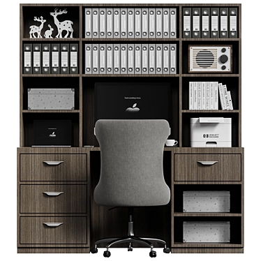 Modern Office Furniture Set 3D model image 1 