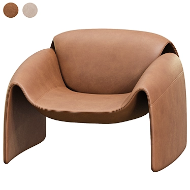 Elegant Le Club Armchair Design 3D model image 1 