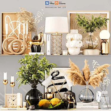 Luxury Decor Set 3D Model 3D model image 1 