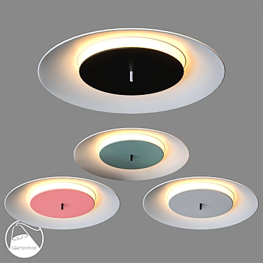 Candle Ceiling Lamp: Ø46cm, 6cm 3D model image 1 