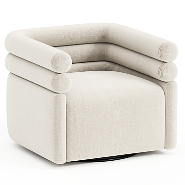 Hampton Cream Swivel Chair: Evie 3D model image 1 