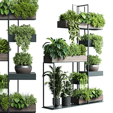 Metal Shelf Plant Display Stand 3D model image 1 