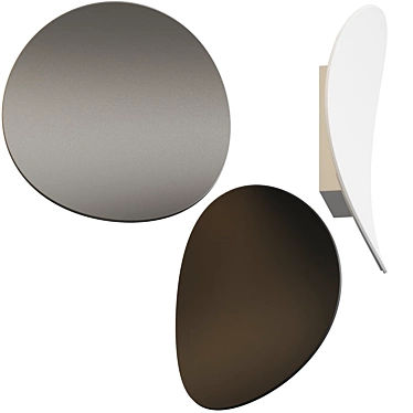 Modern LED Wall Sconce: Malibu Discs 3D model image 1 