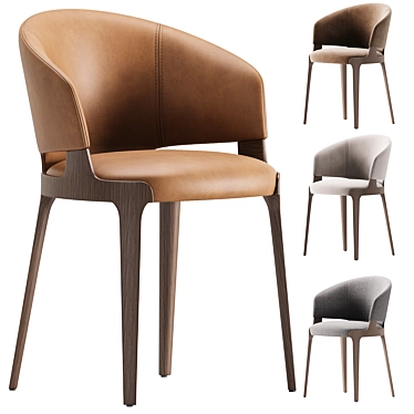 Modern VELIS Armchair by Potocco 3D model image 1 