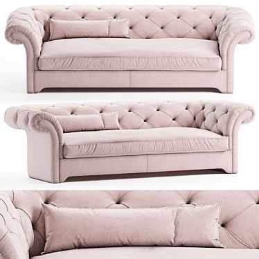 Valentini Max Pink Sofa Bed 3D model image 1 