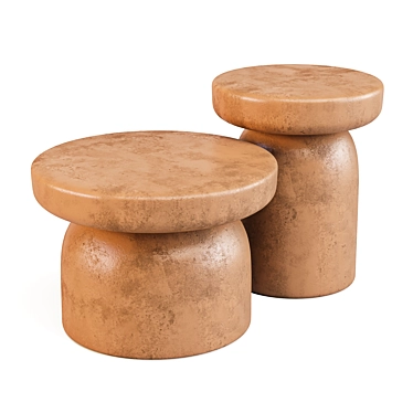 Tototo Terracotta Side Tables 3D model image 1 