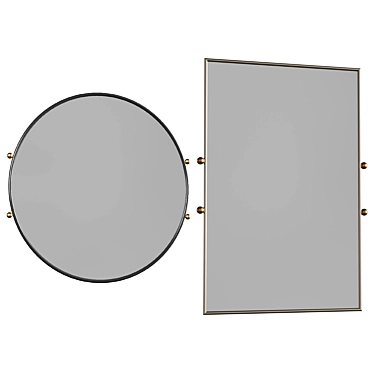 Farren Black Round Wall Mirror 30