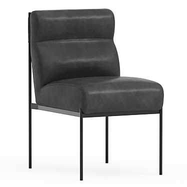 

"Modern Sonoma Black Dining Chair 3D model image 1 