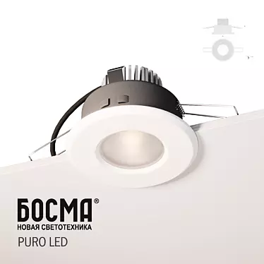 Compact IP65 LED Spotlight 3D model image 1 