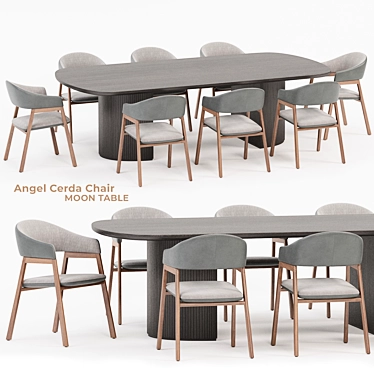 Modern Dining Set Collection 3D model image 1 