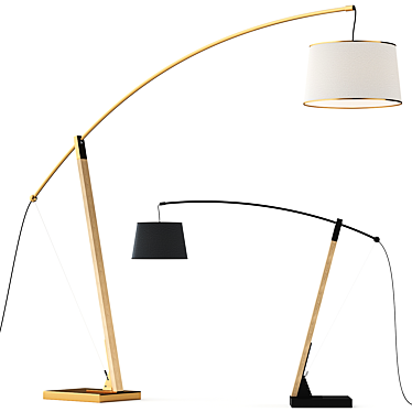  Sleek Modern Floor Lamp, Vray/Corona 3D model image 1 