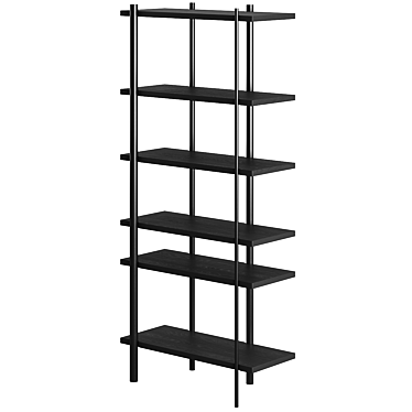 Elegant Cadence Bookcase for Library 3D model image 1 