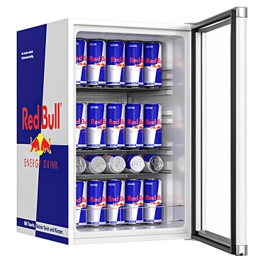  Compact Red Bull Fridge 3D model image 1 