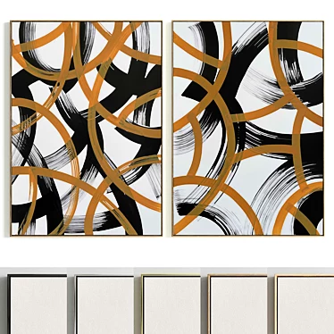 Dual Frame Plaster Art Pack 3D model image 1 