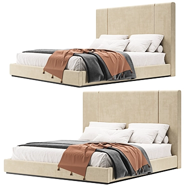  CORIN Bed: Modern Laskasas Style 3D model image 1 