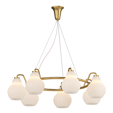 Jocelin CH 7 Designer Glass Chandelier 3D model image 1 