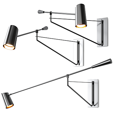 Swing Arm Light Stylus Modern 3D model image 1 