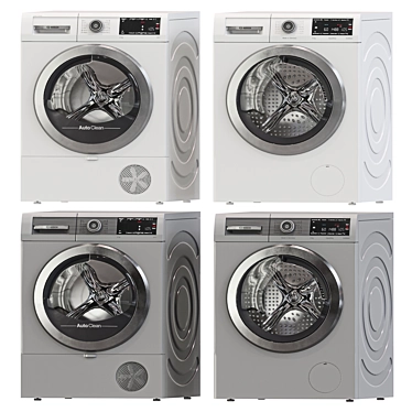 Bosch Washer Dryer Combo White 3D model image 1 