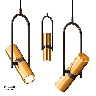 Sleek BALZER Pendant Light Fixture 3D model image 1 