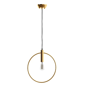 Minimalist Steel Pendant Light 3D model image 1 