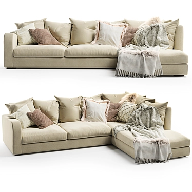 Modern Chic CLARA Sofa 3D model image 1 