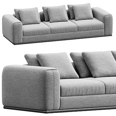 Luxurious Flexform Asolo Sofa Ensemble 3D model image 1 